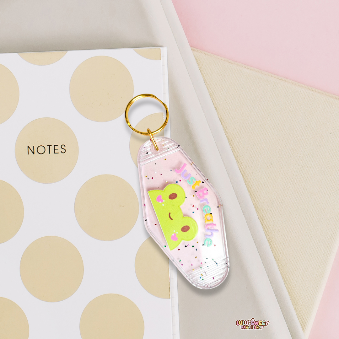 Just Breathe Motel Keychain