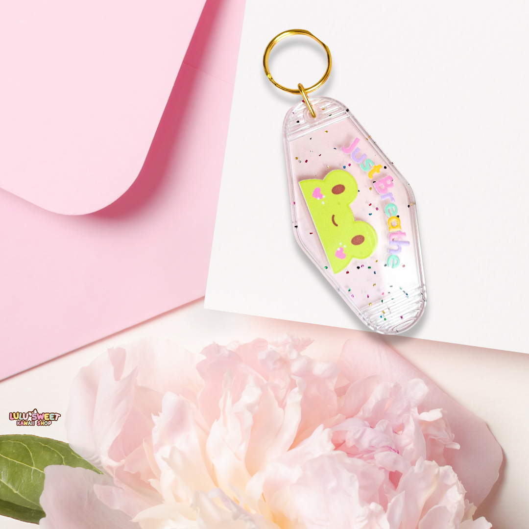 Just Breathe Motel Keychain