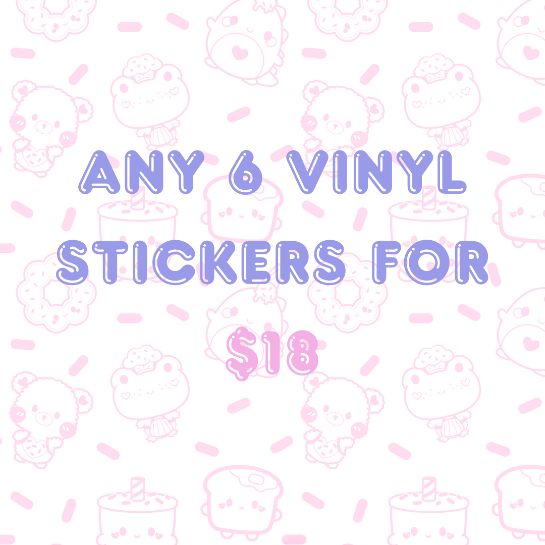 Cute Sticker Bundle (6 pack)