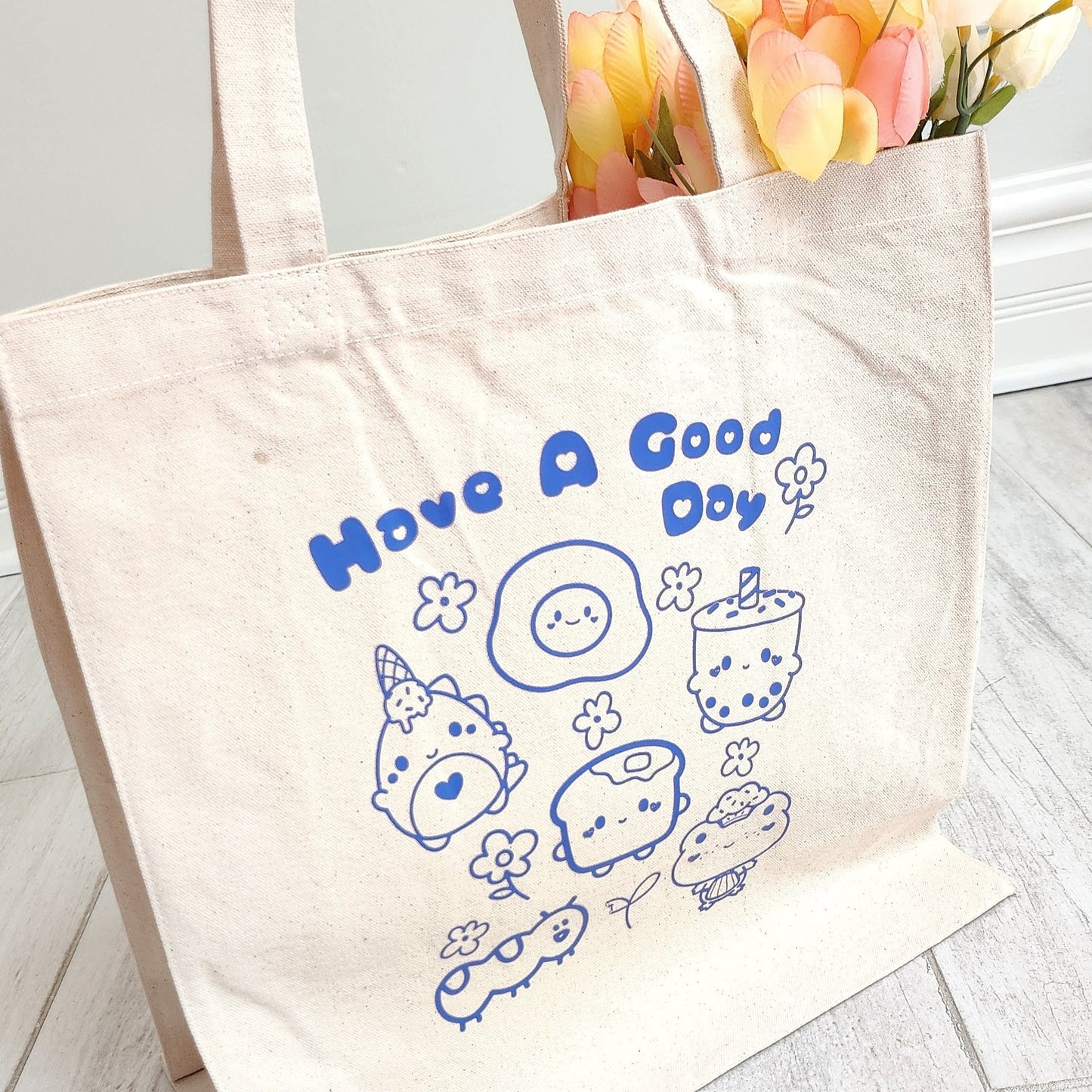 Cute Have A Good Day Canvas Tote Bag