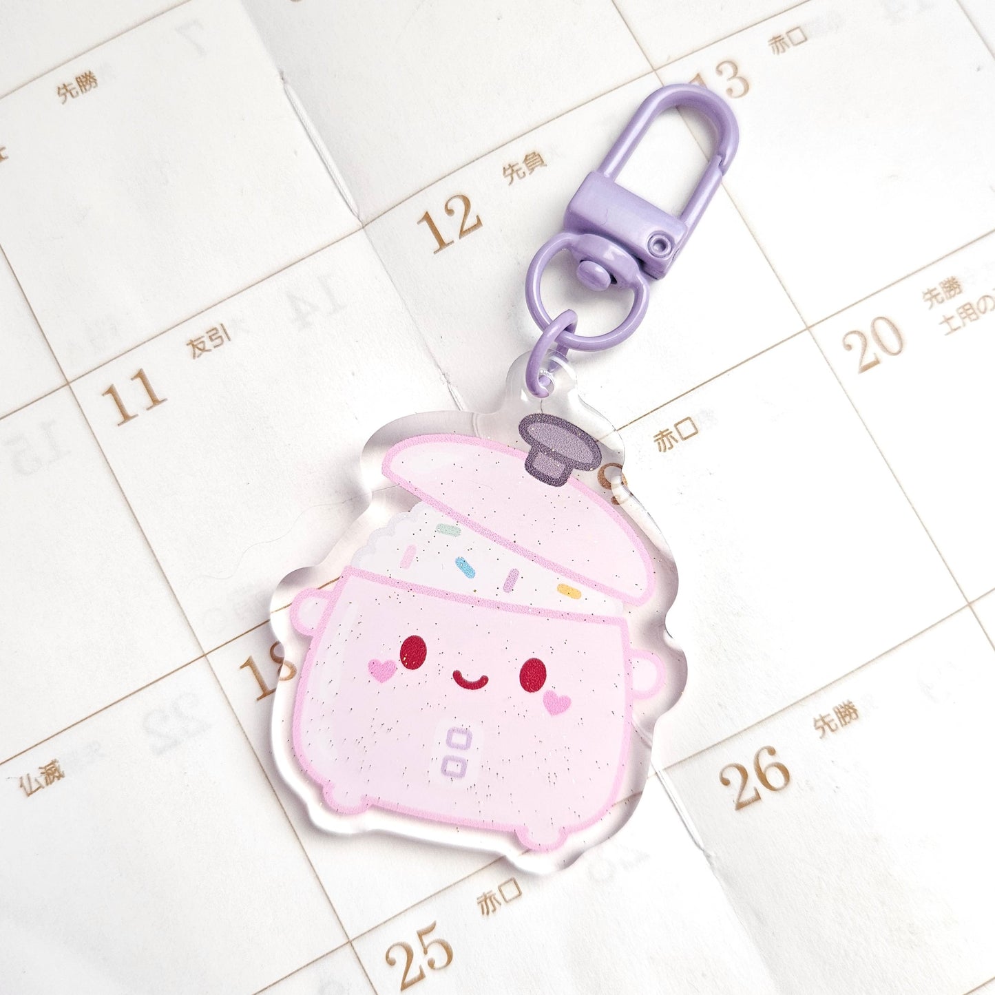Cute Rice Cooker Acrylic Charm/Keychain