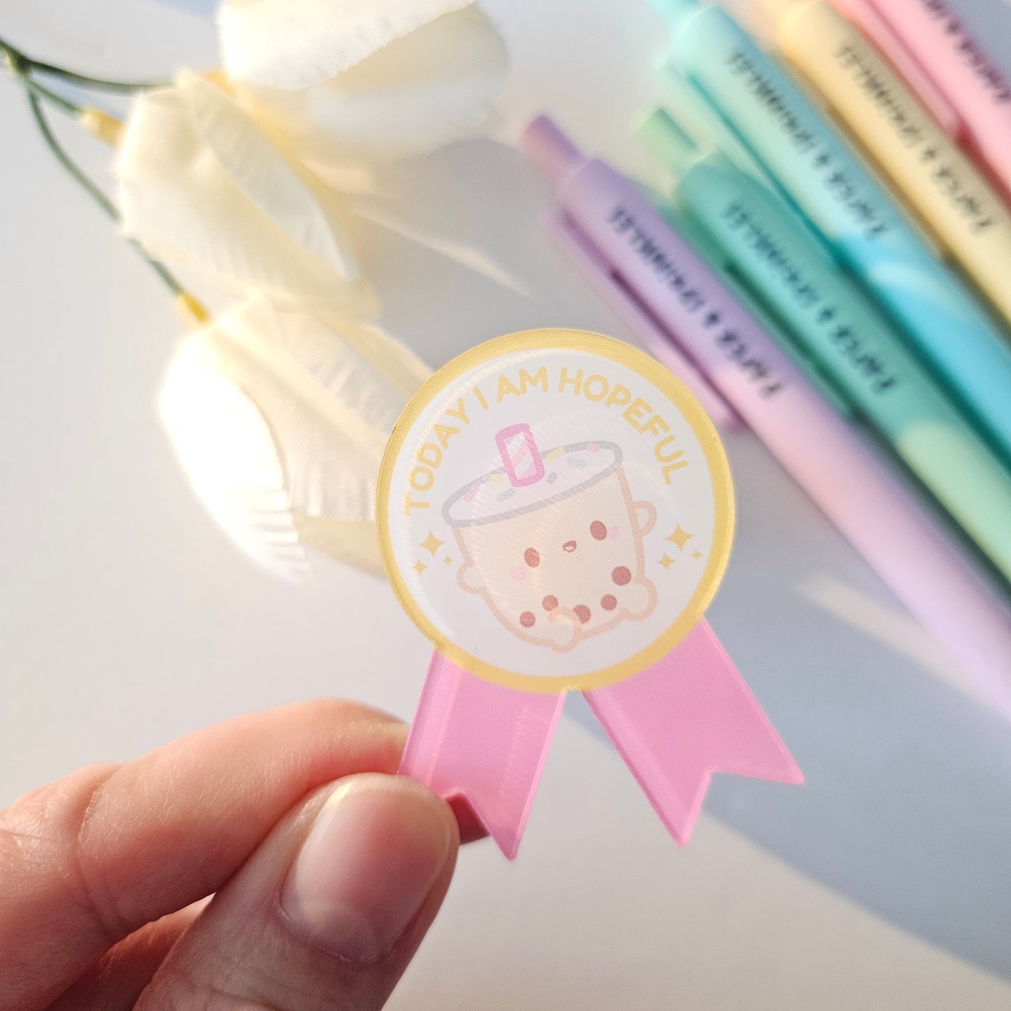 Feelings Badge Acrylic Charm pins