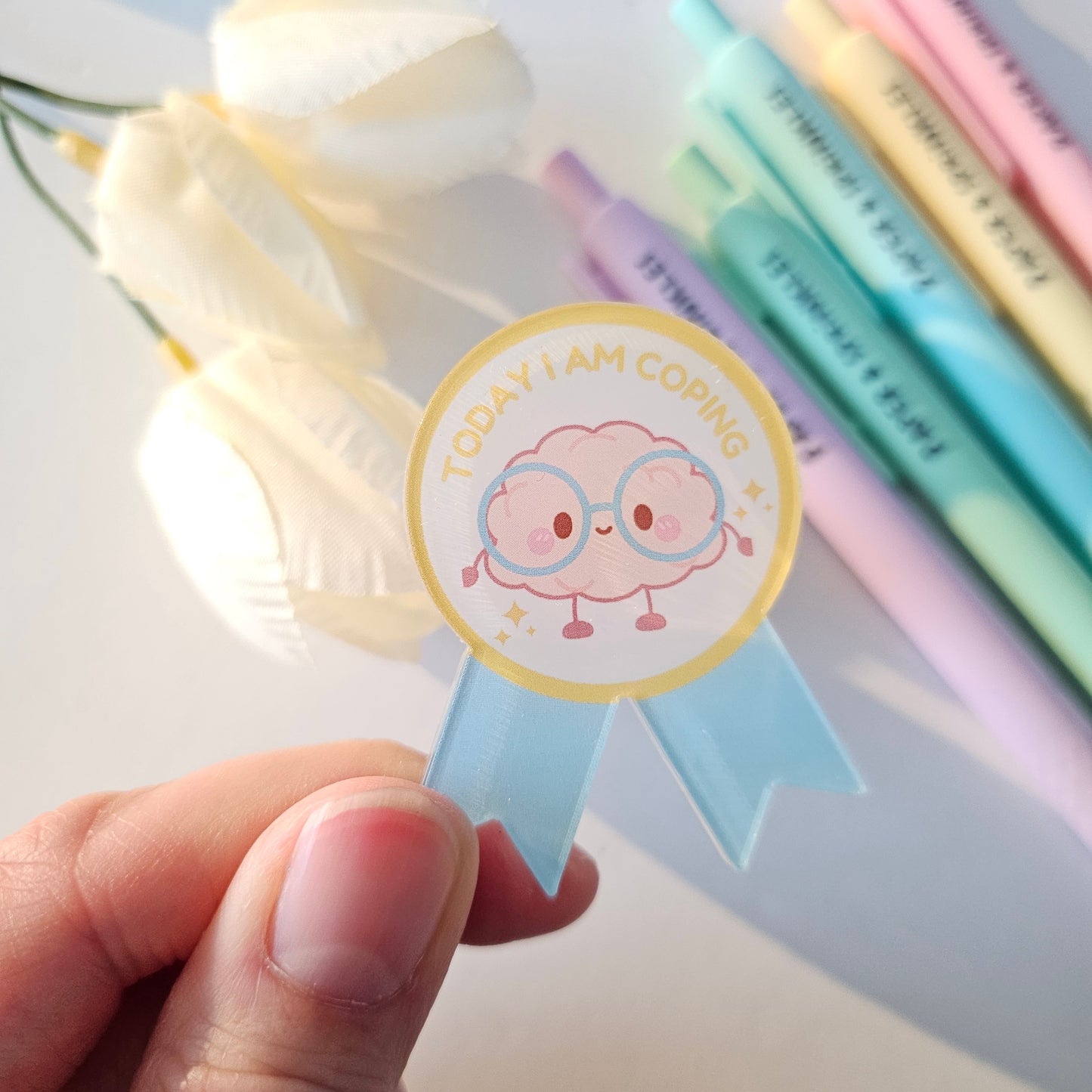 Feelings Badge Acrylic Charm pins