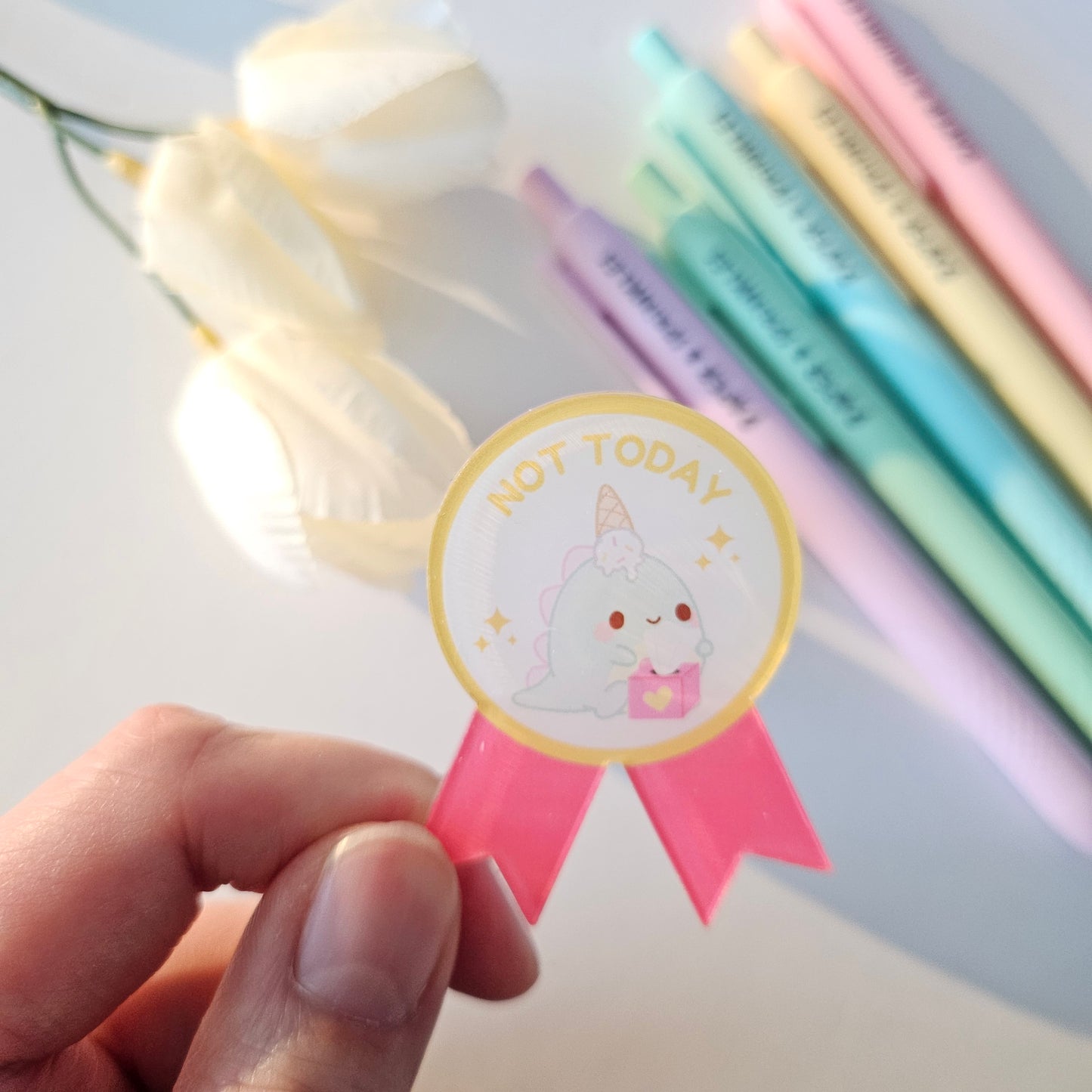 Feelings Badge Acrylic Charm pins