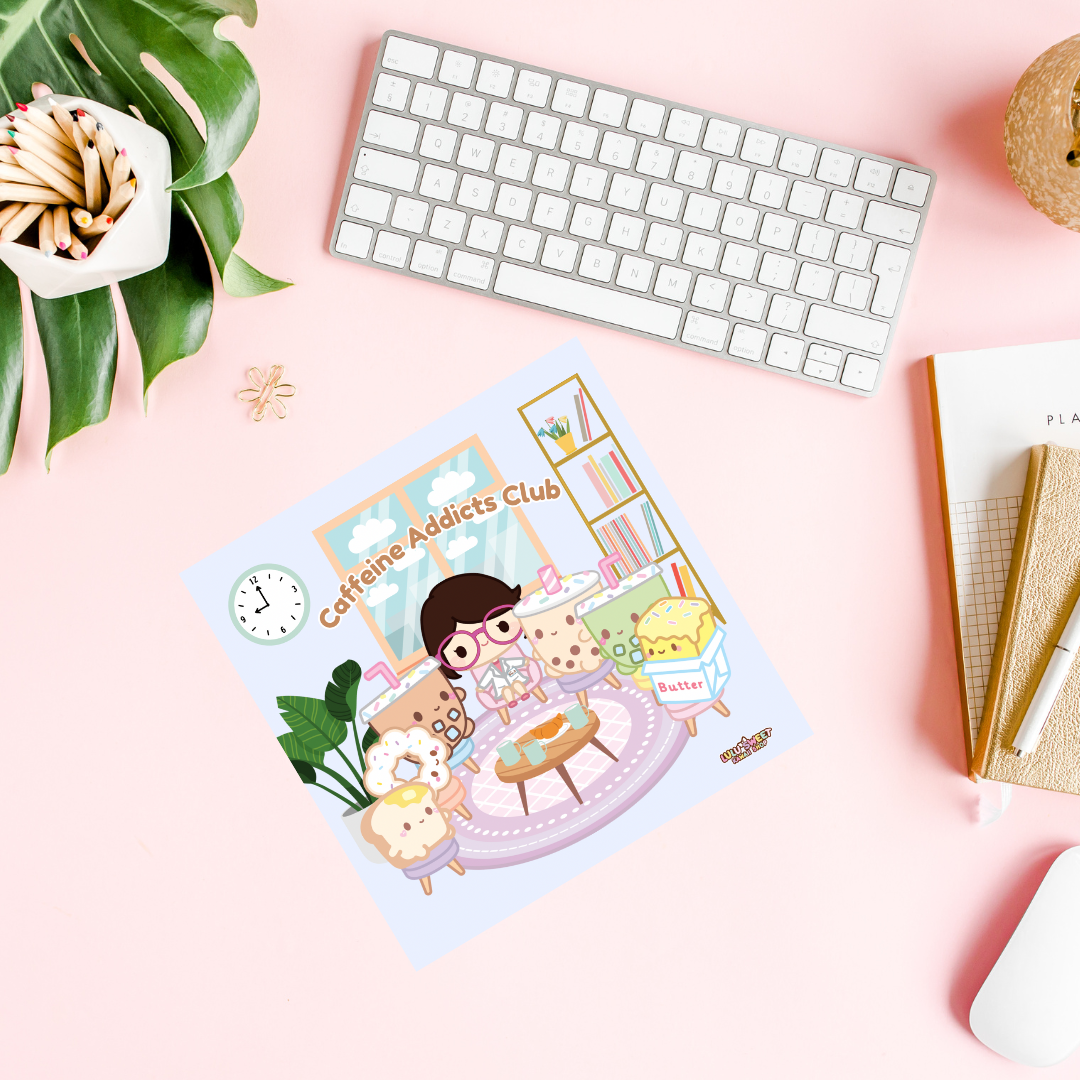 Caffeine Addicts Club Art Print/Note Card