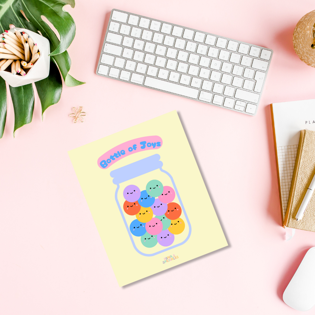 Bottle of Joys Art Print/Note Card