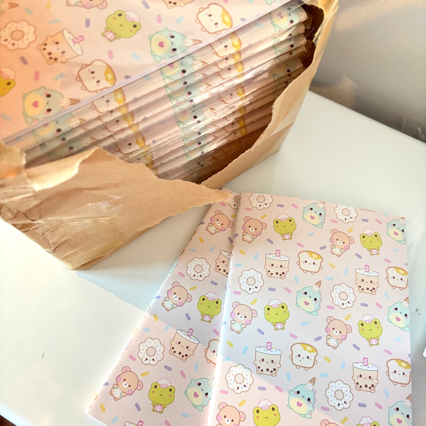 Cute character patterned notebooks
