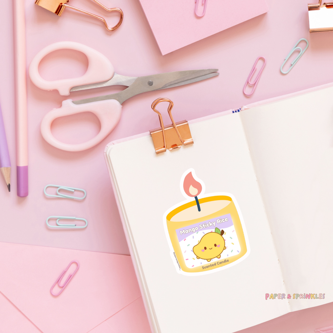 Mango sticky rice candle Vinyl Sticker