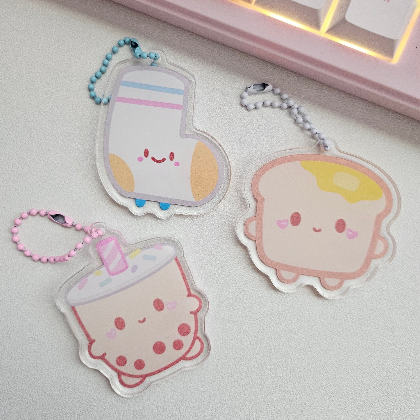 Cute Bread Butter Acrylic Charm/Keychain