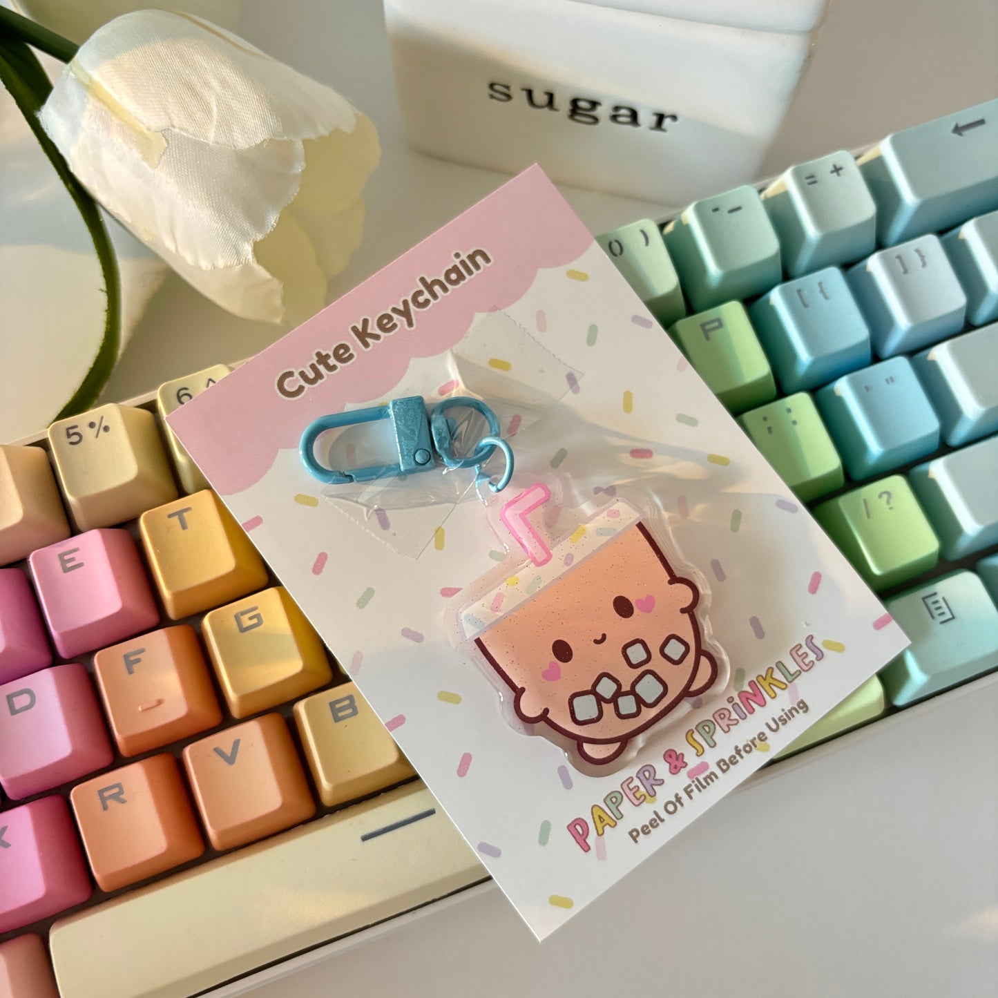 Iced Coffee Acrylic Charm/Keychain