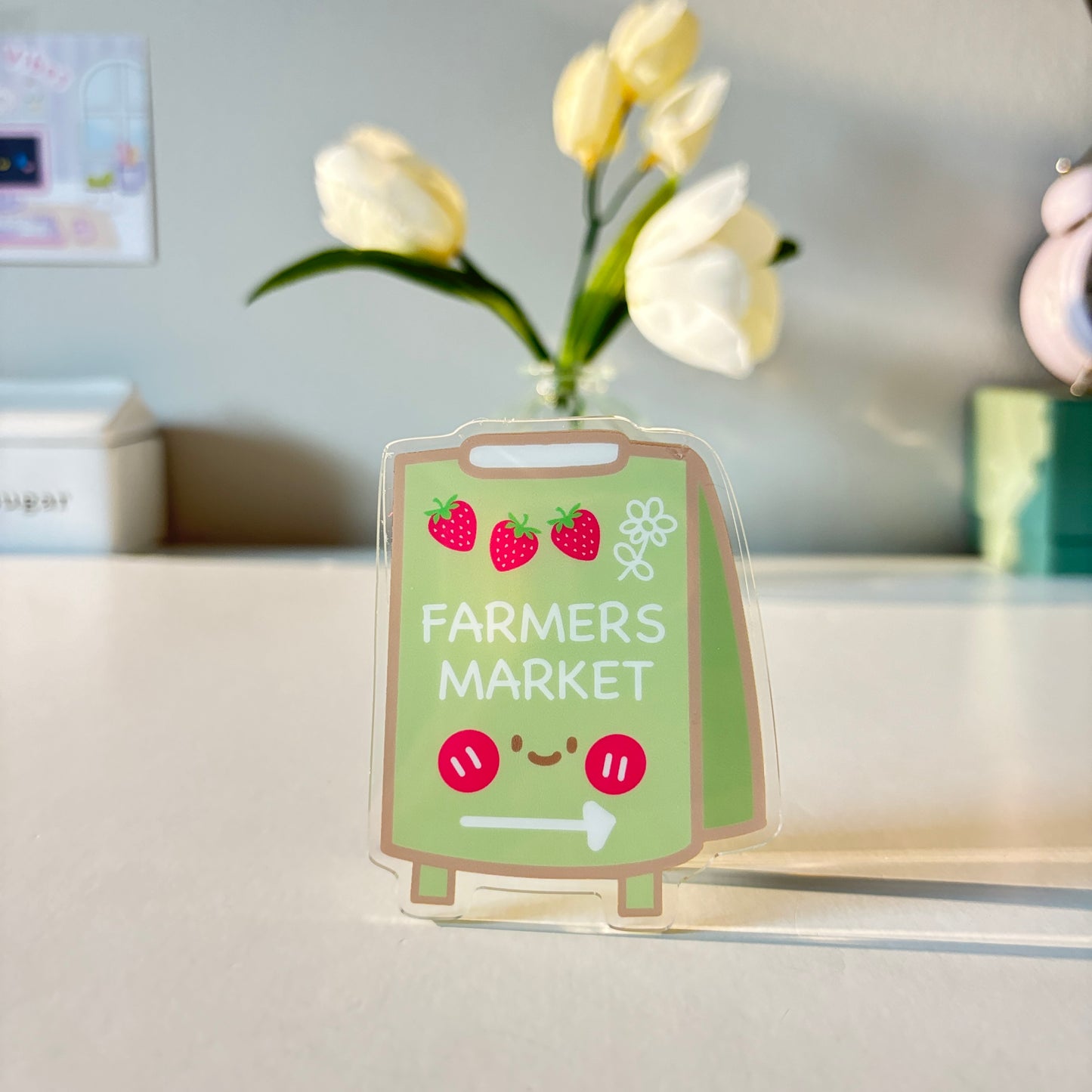 Farmers Market Sign Muti Clip Stand