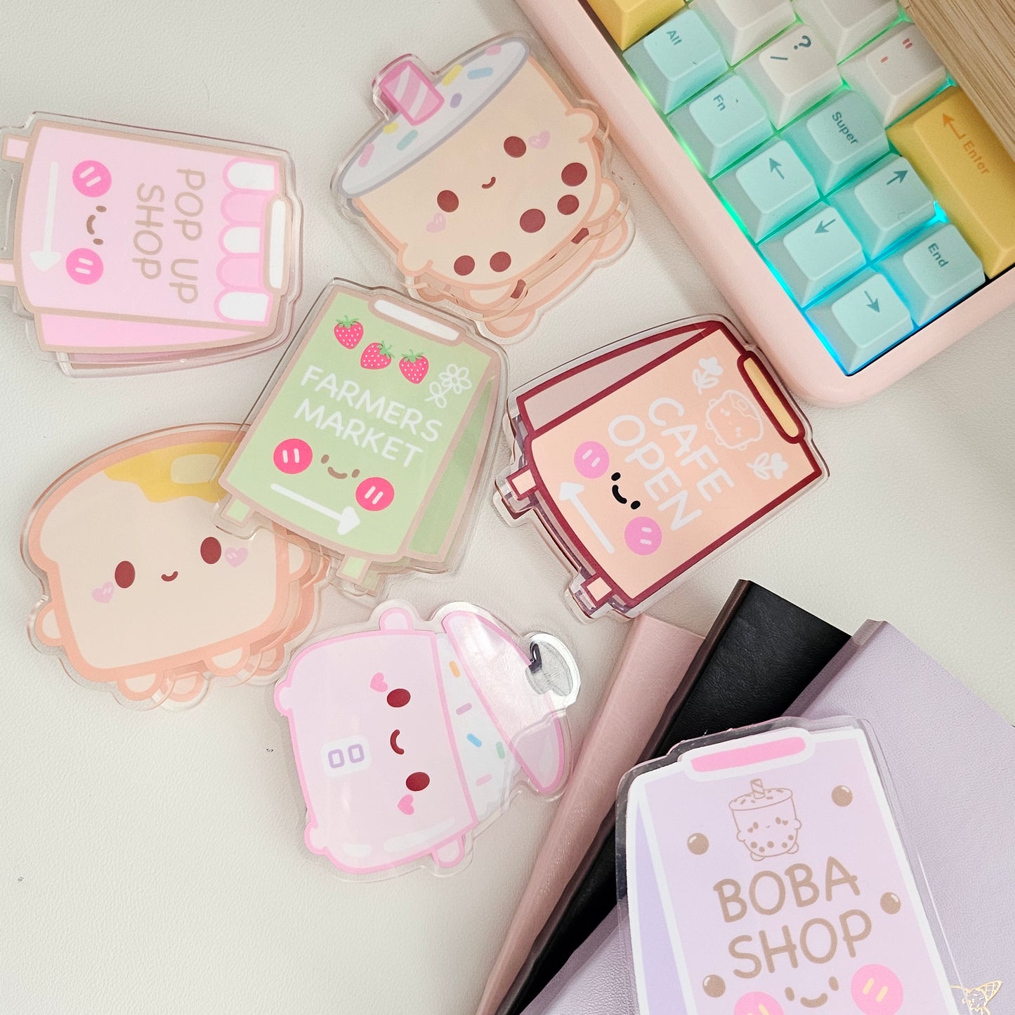 Cute Cafe Sign Muti Clip Stand