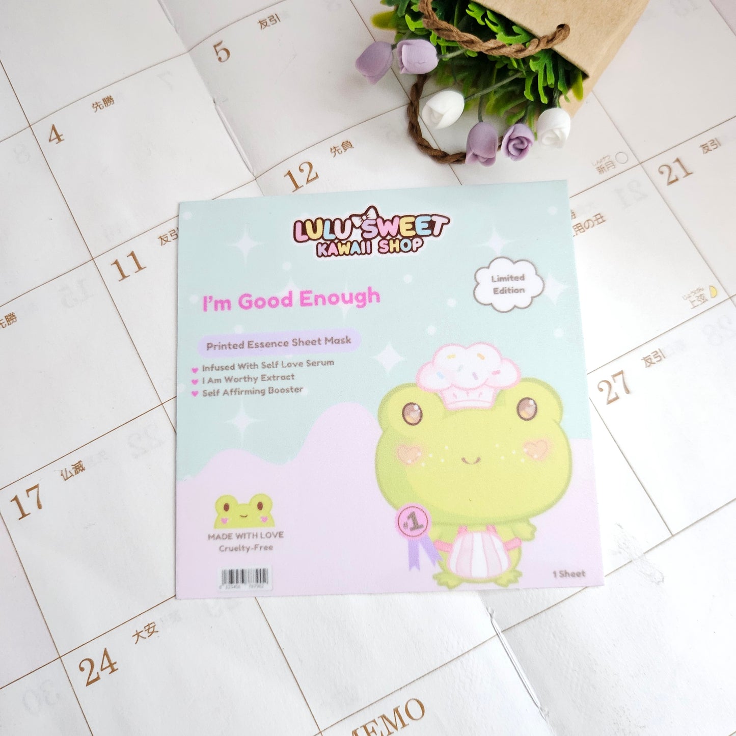 Mental Health Face Mask Kawaii Vinyl Sticker Set