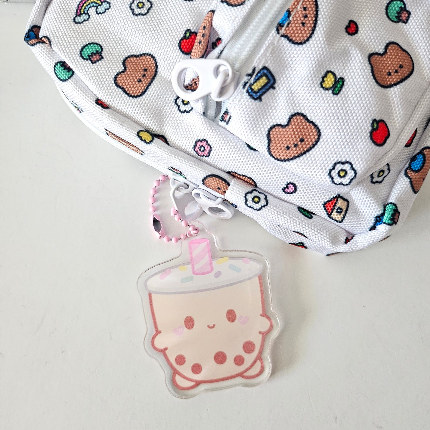 Cute Milky Boba Milk Tea Acrylic Charm/Keychain