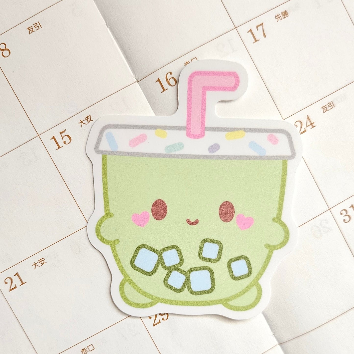 Matcha Latte Kawaii Sticker