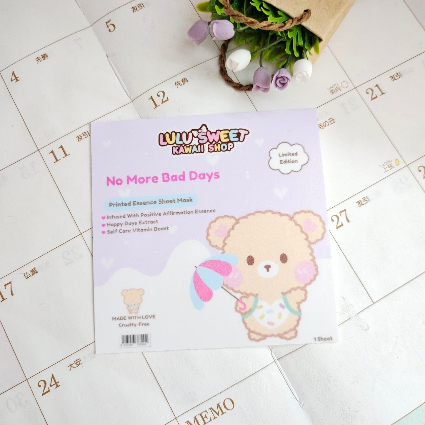 Mental Health Face Mask Kawaii Vinyl Sticker Set