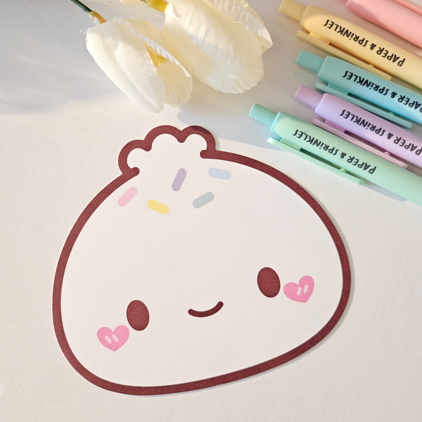 Cute Dumpling flat note card/greeting card