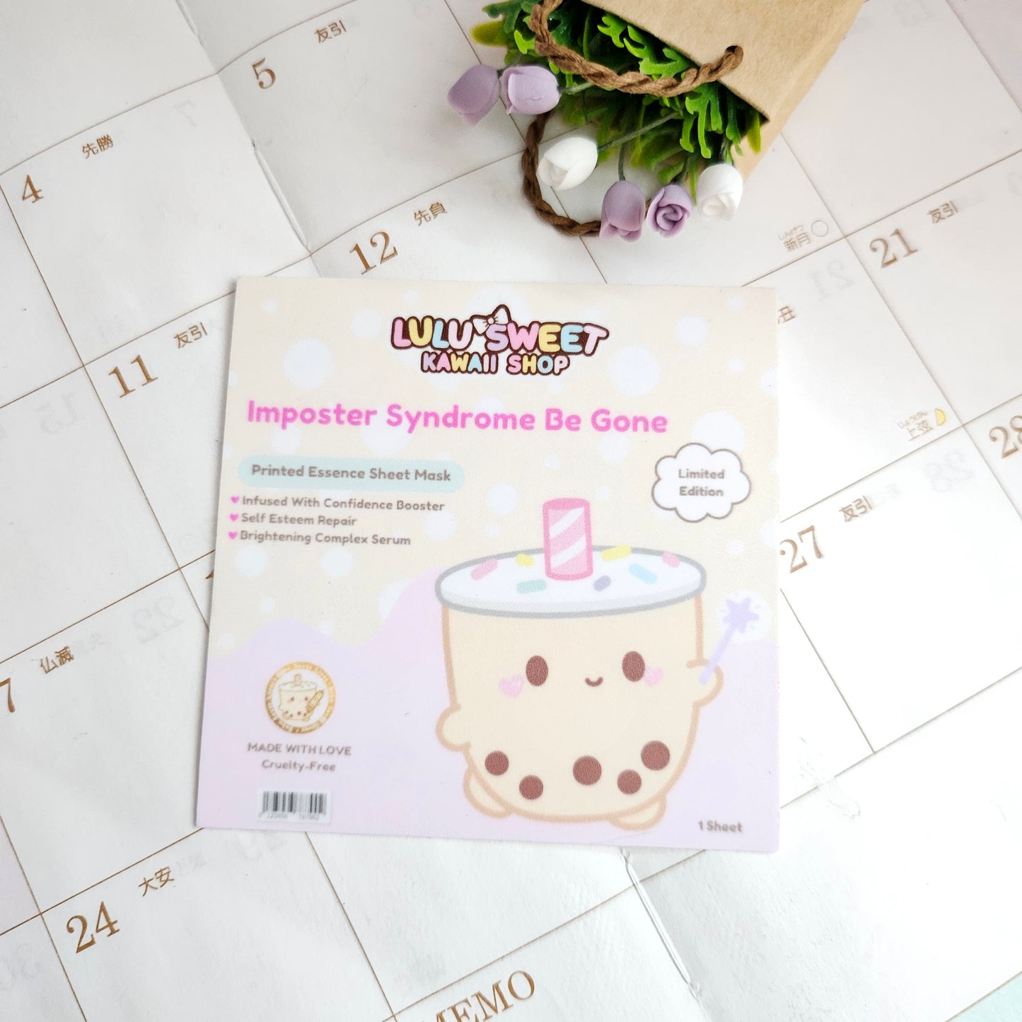 Mental Health Face Mask Kawaii Vinyl Sticker Set
