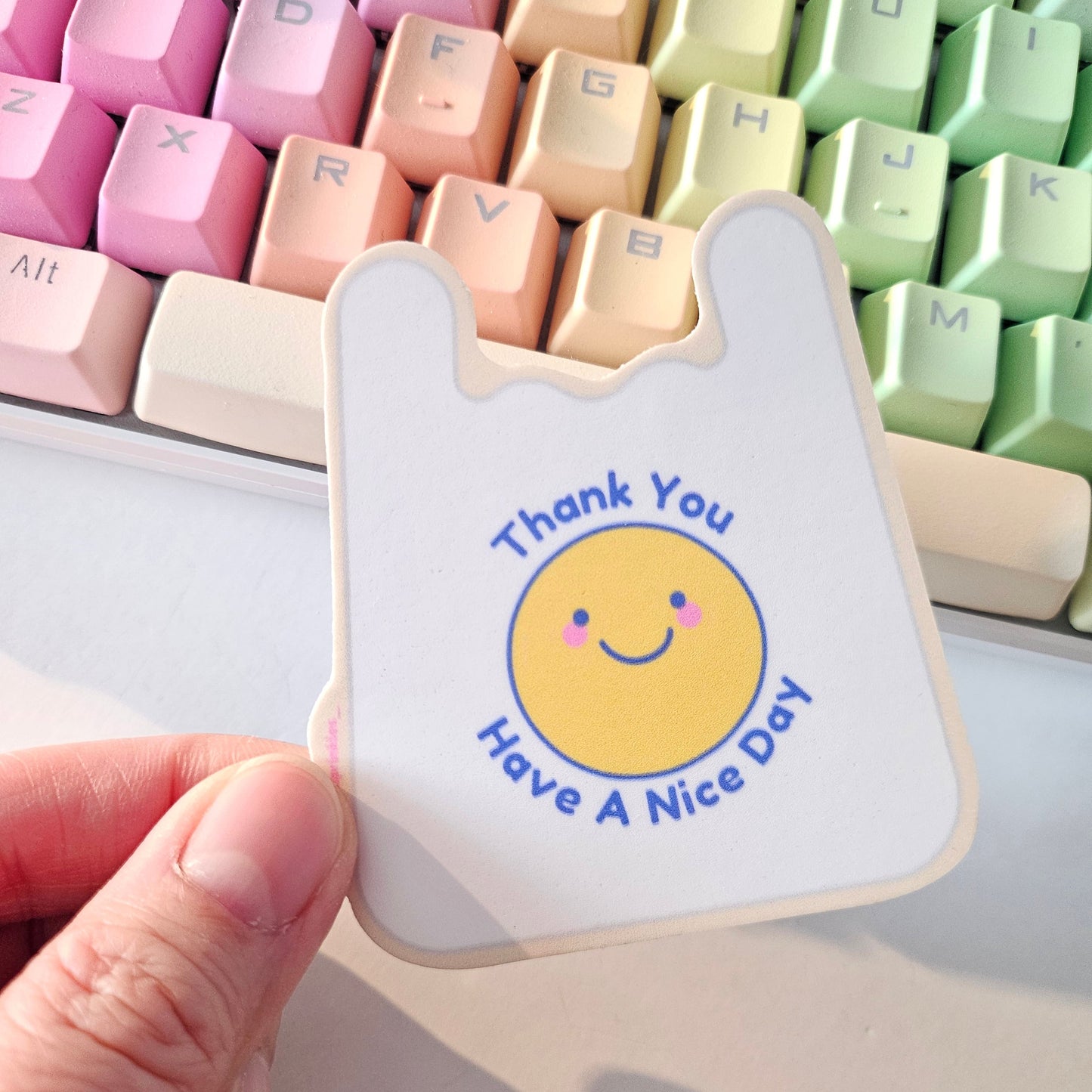 Have a nice day grocery bag sticker