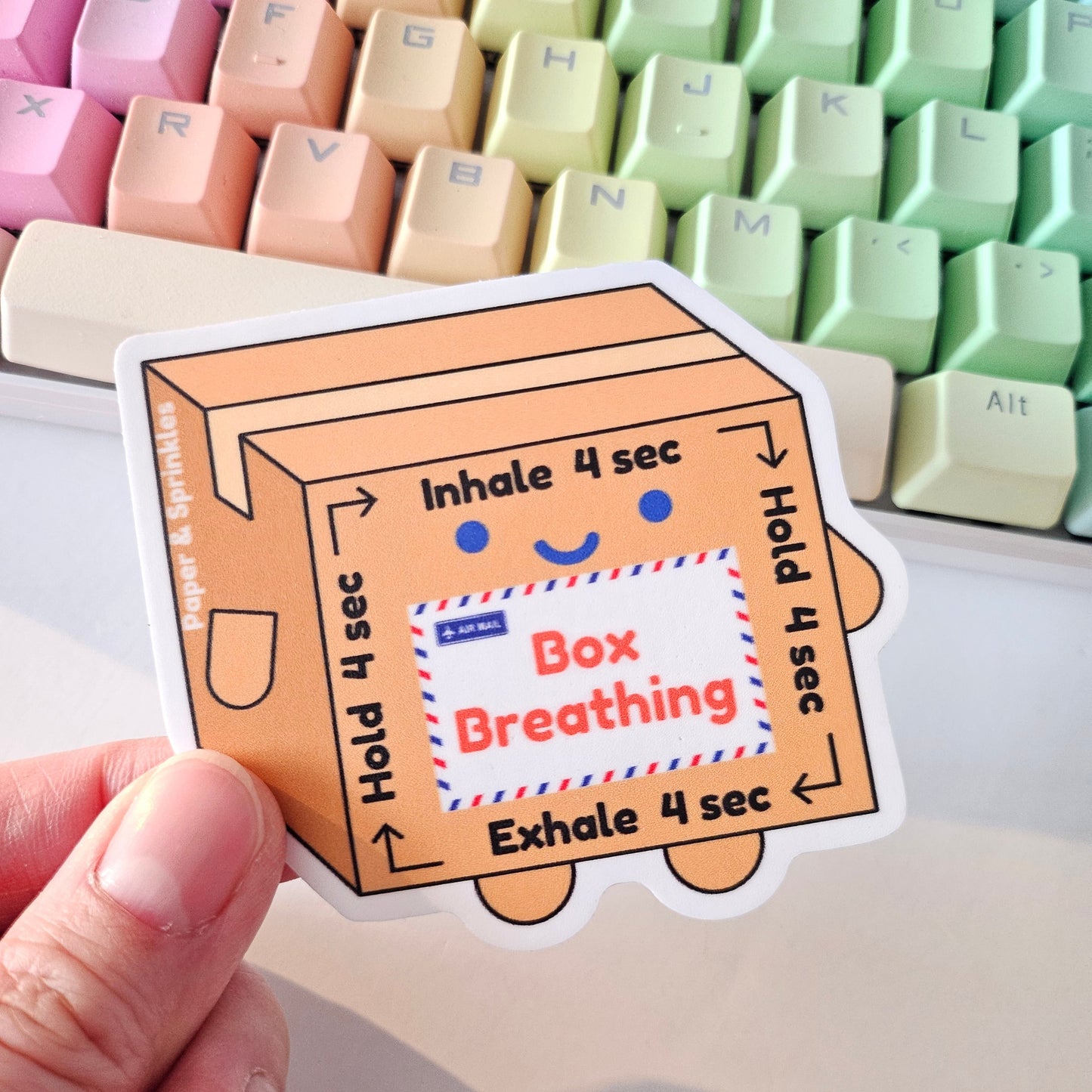 Box breathing sticker