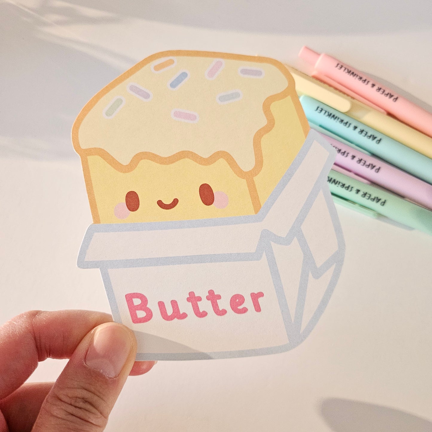 Butter flat note card/greeting card