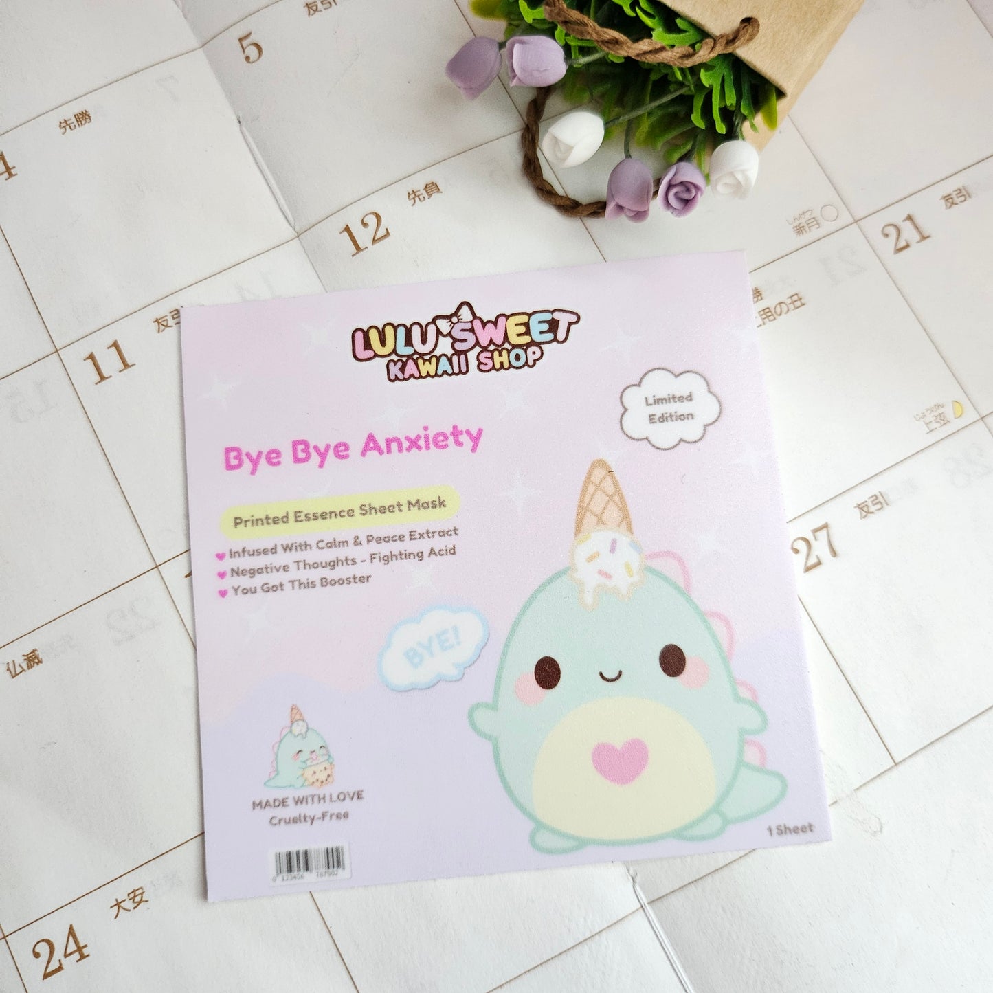 Mental Health Face Mask Kawaii Vinyl Sticker Set
