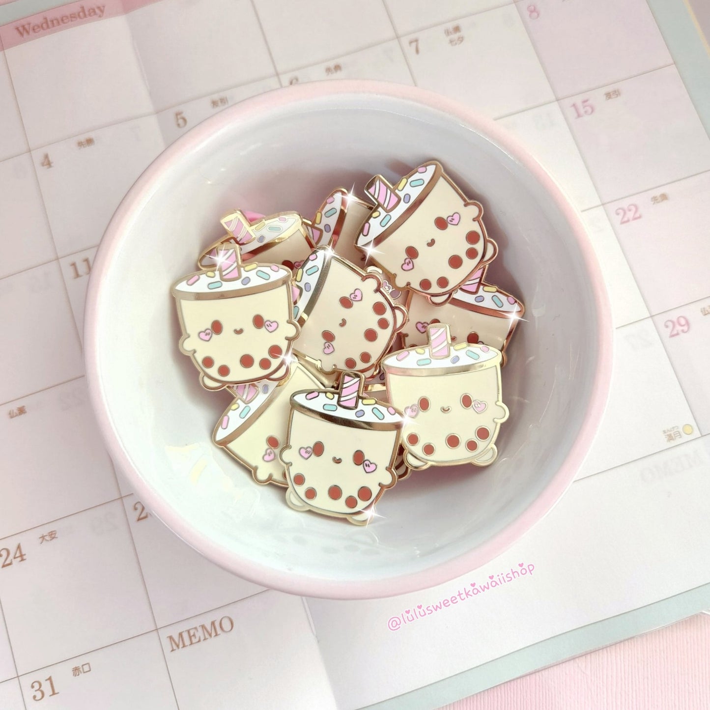 Milky Enamel Pin