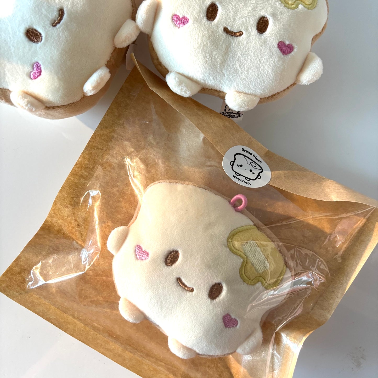 Mini bread plush keychain