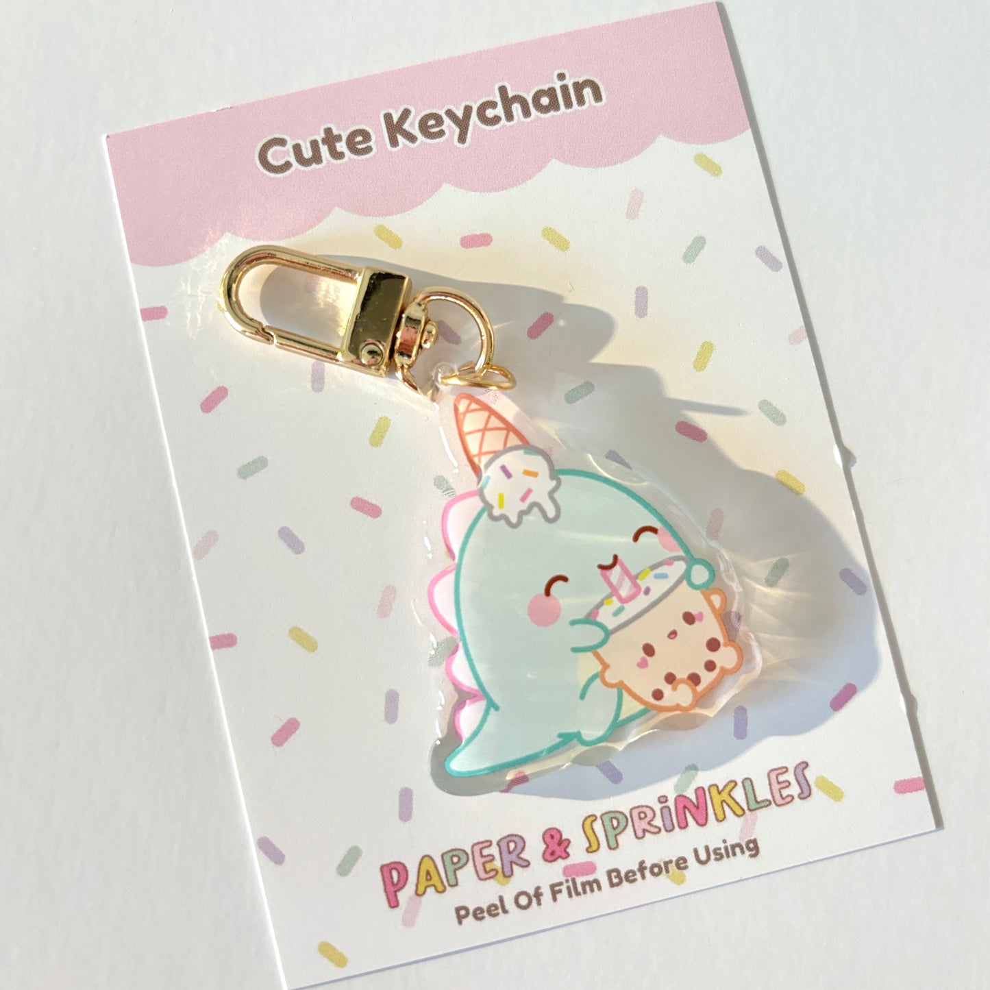 Lubo Drinking Milky Milk Tea Acrylic Charm/Keychain