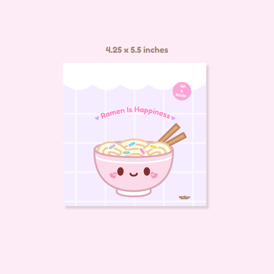 Ramen Is Happiness Art Print/Note Card