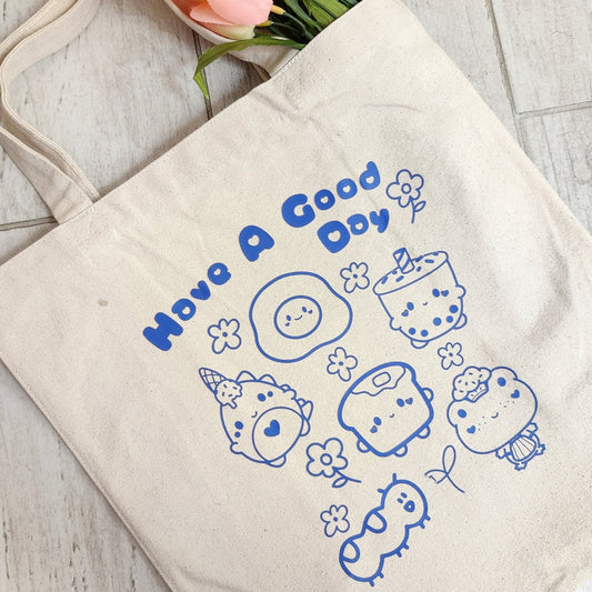 Cute Have A Good Day Canvas Tote Bag