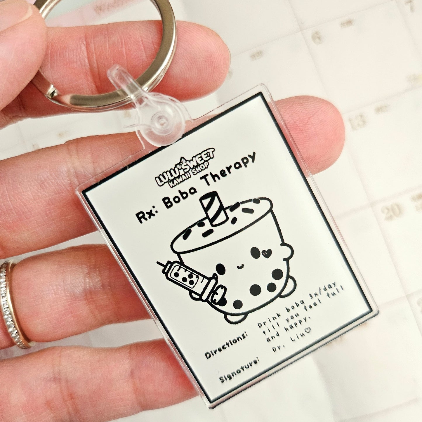 Boba Therapy Acrylic Charm/Keychain