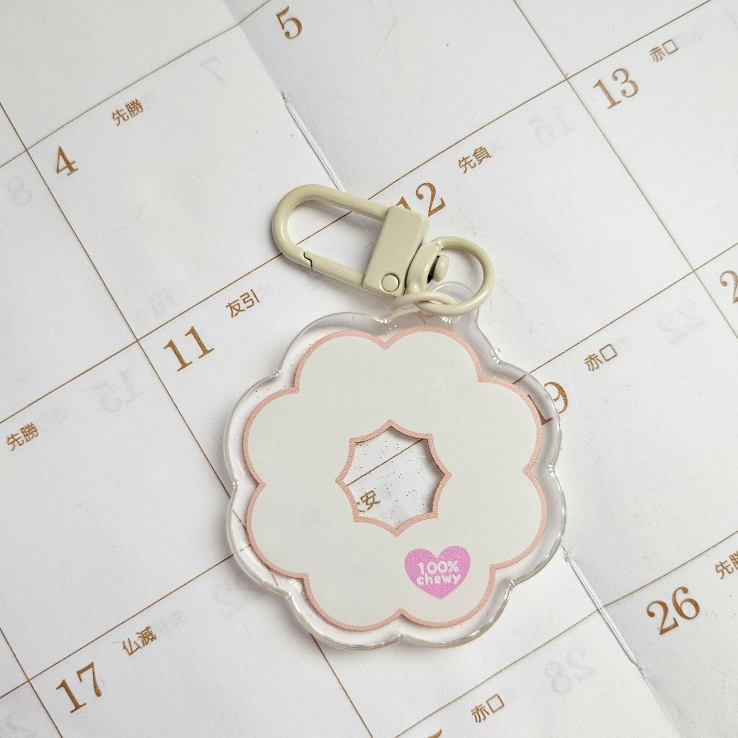 Cute Matcha Mochi Donut Acrylic Charm/Keychain