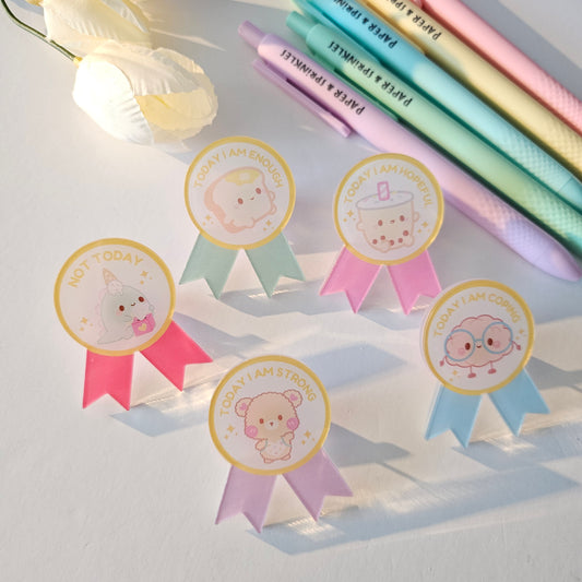 Feelings Badge Acrylic Charm pins