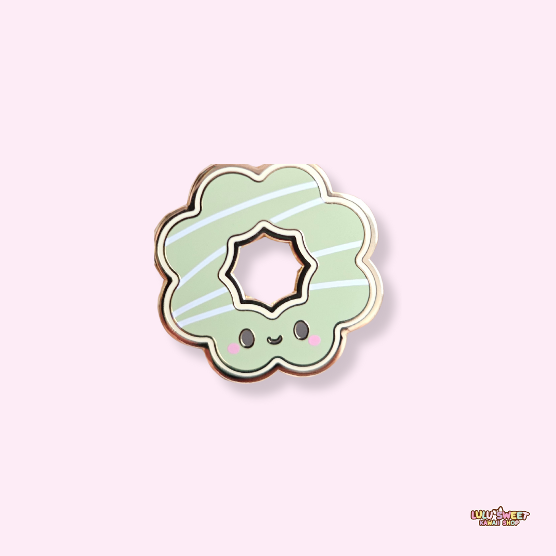 Cute Matcha Mochi Donut Enamel Pin