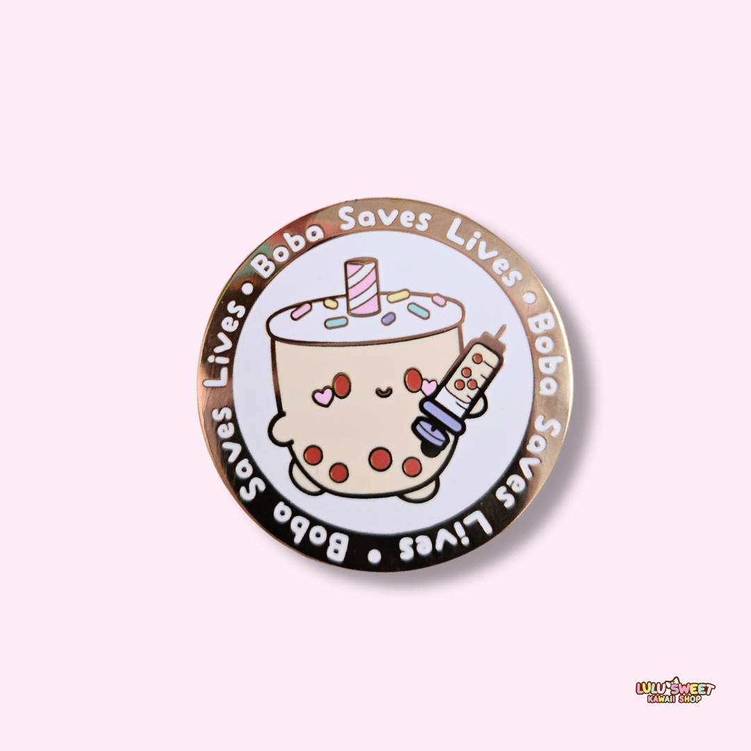 Milky Saves Lives Enamel Pin