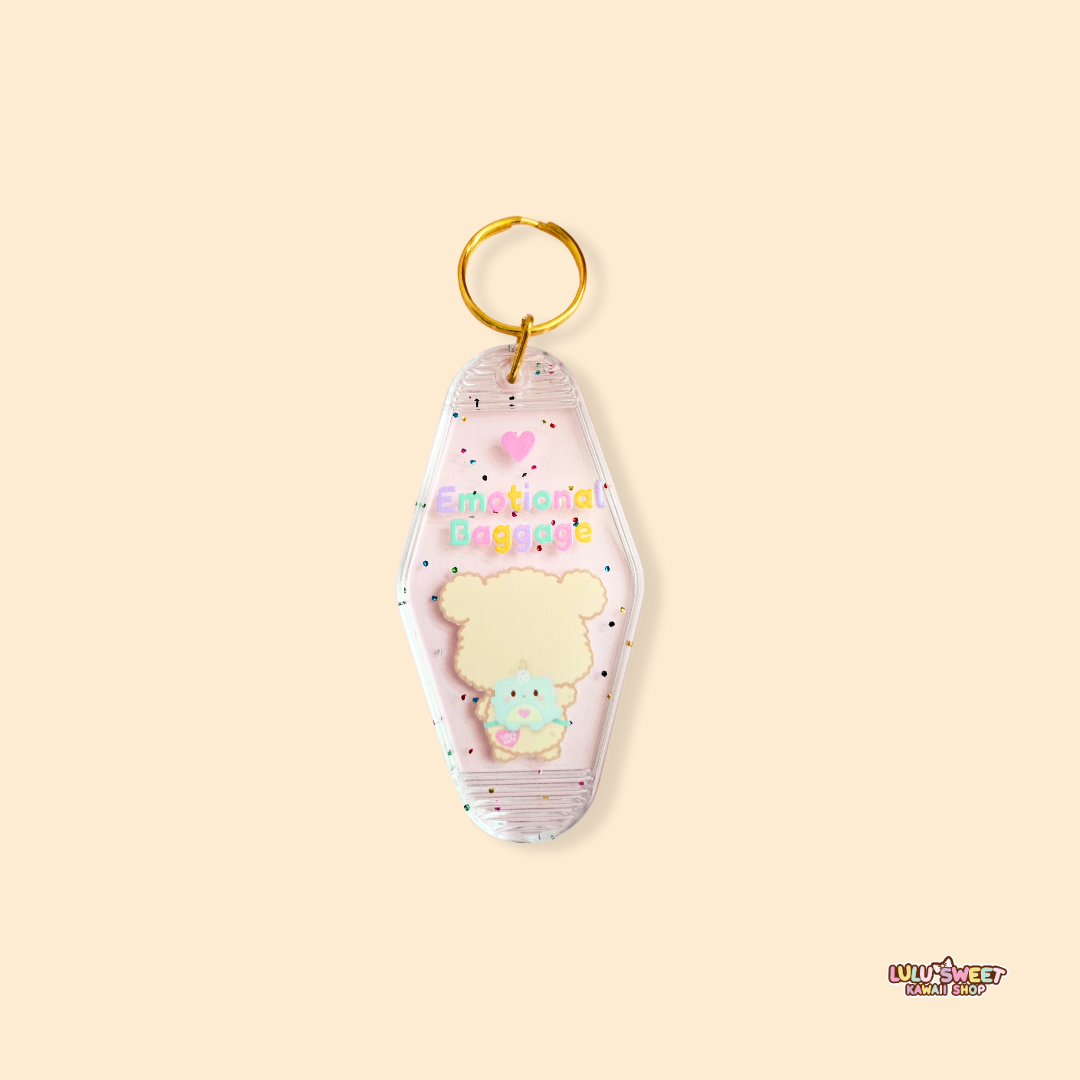 Emotional Baggage Motel Keychain