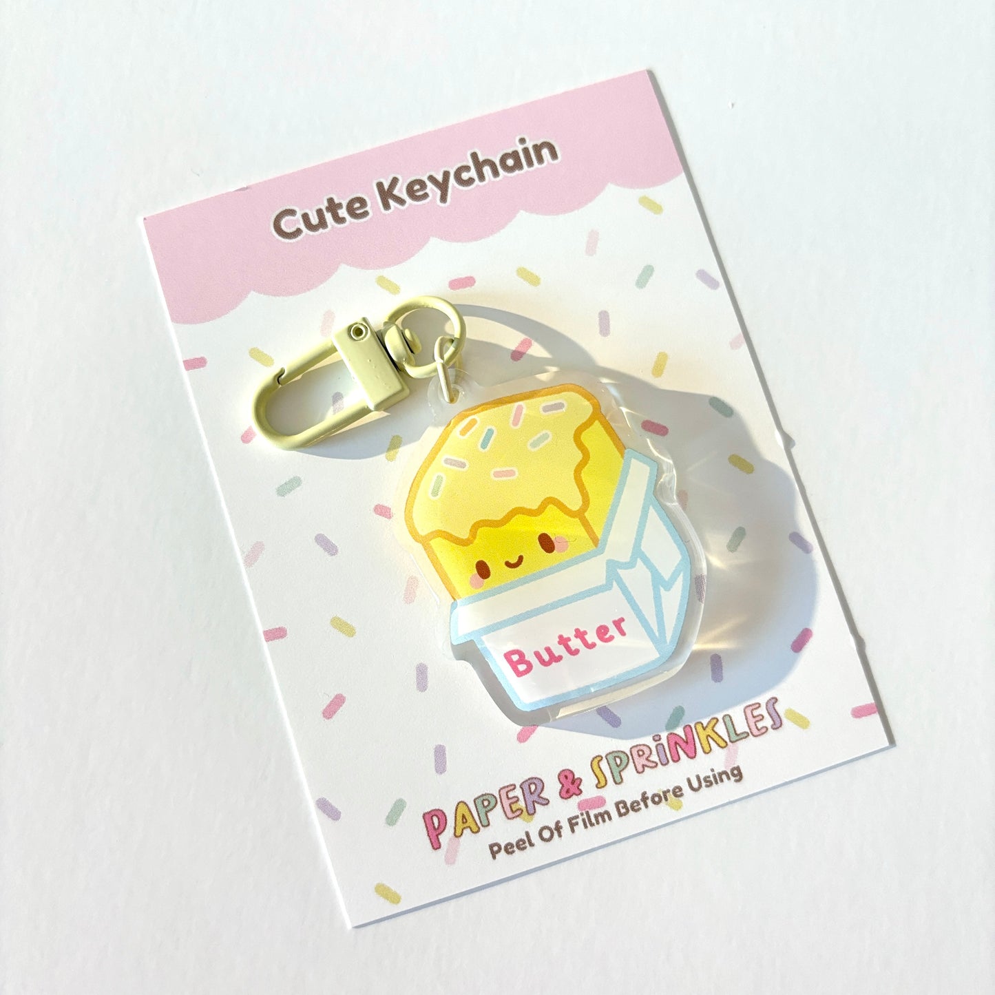 Cute Butter Acrylic Charm/Keychain