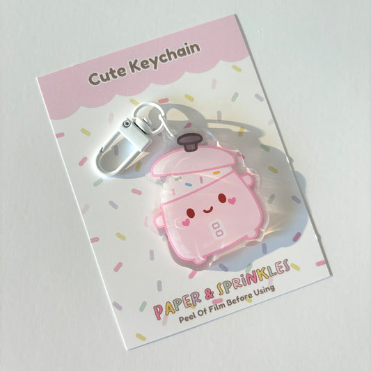 Cute Rice Cooker Acrylic Charm/Keychain