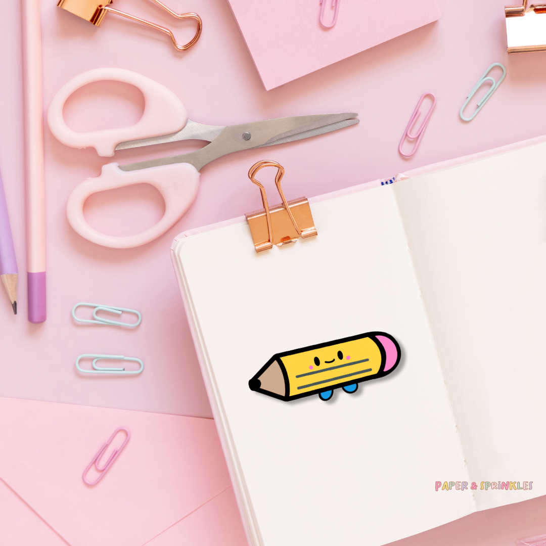 Cute Pencil Vinyl Sticker