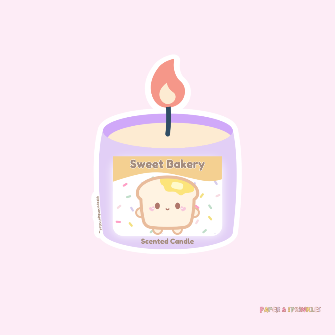 Sweet bakery candle Vinyl Sticker