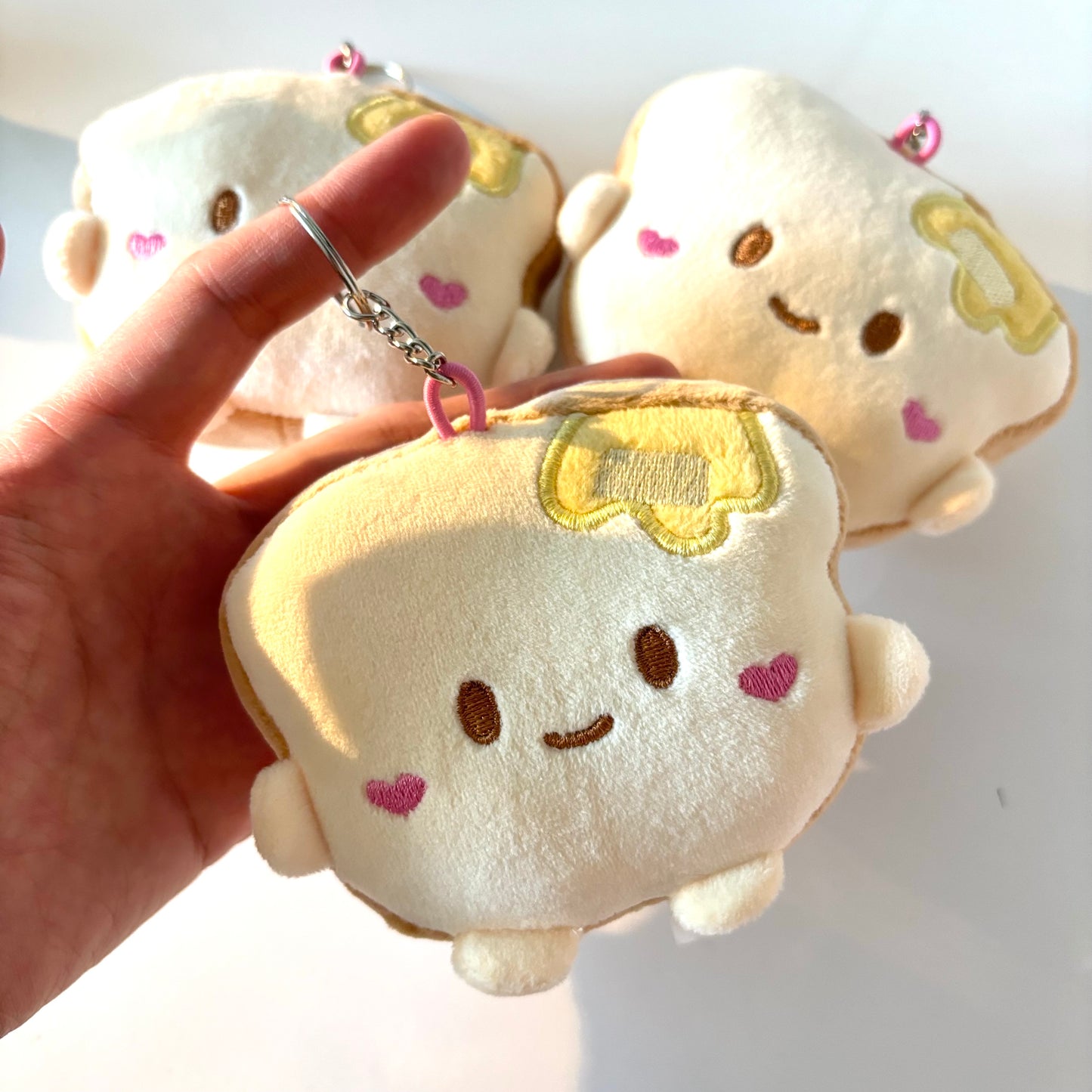 Mini bread plush keychain