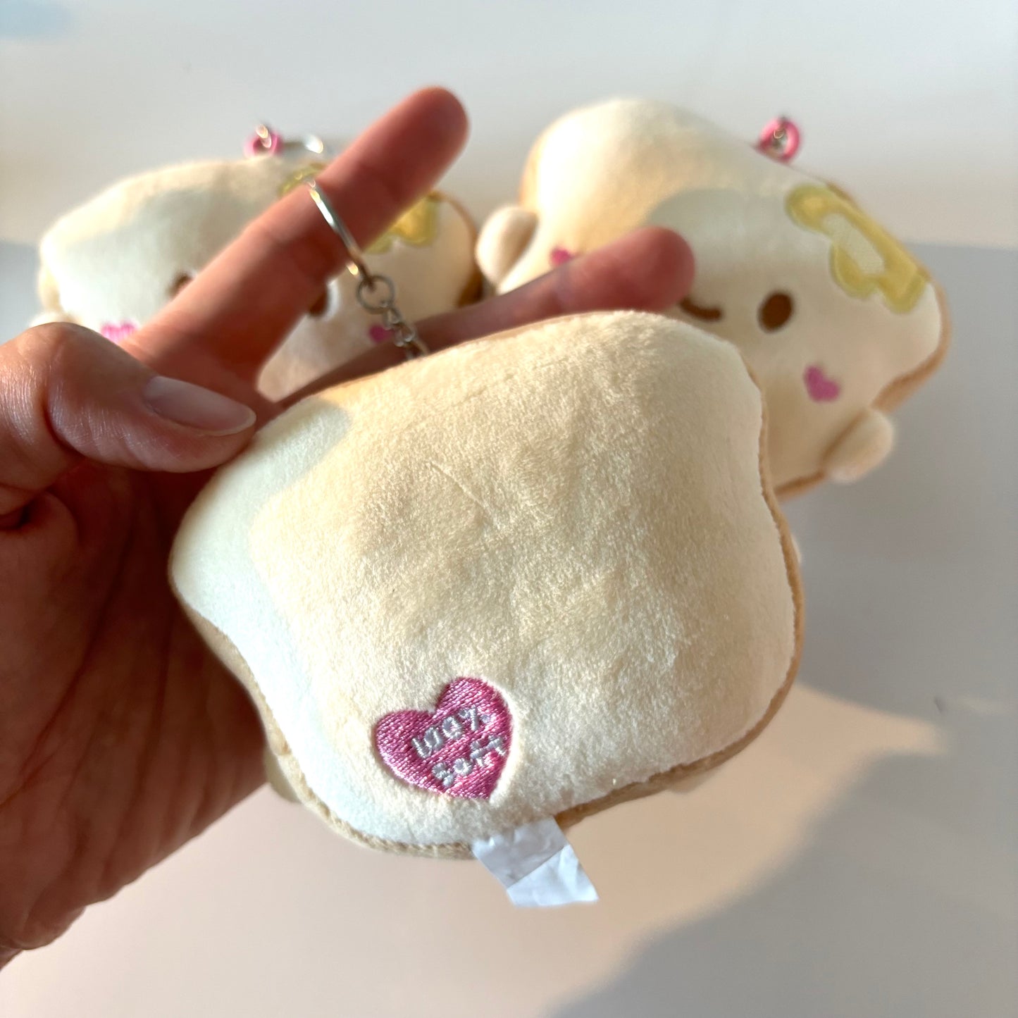 Mini bread plush keychain