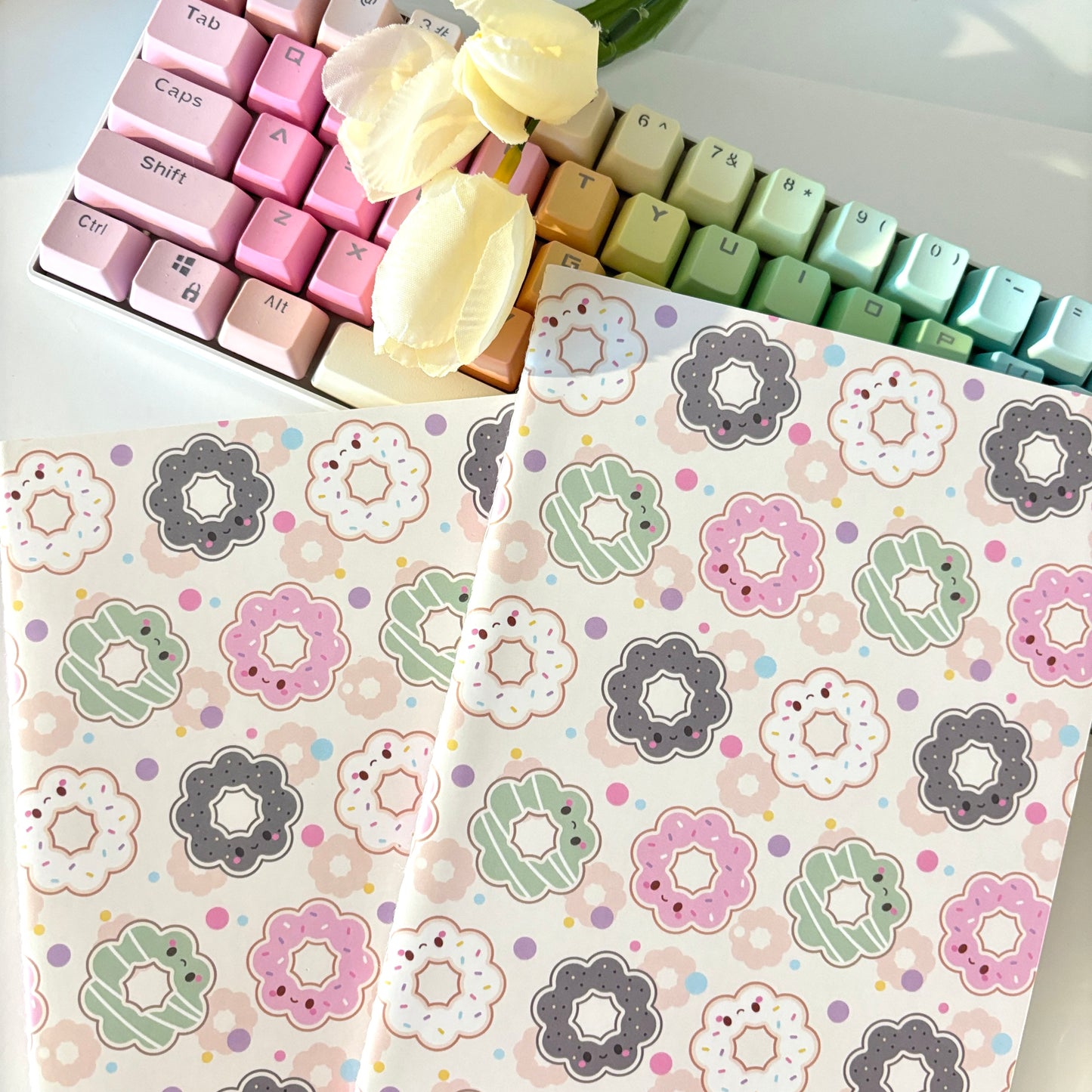 Mochi Donuts Patterned Notebook