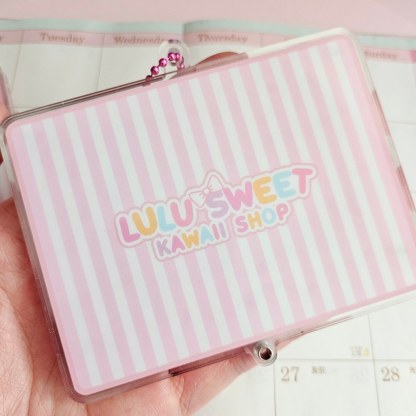 Refillable Mochi Donut Shaker Keychain