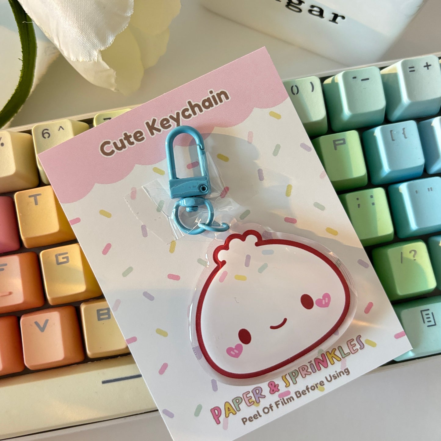 Cute Dumpling Acrylic Charm/Keychain