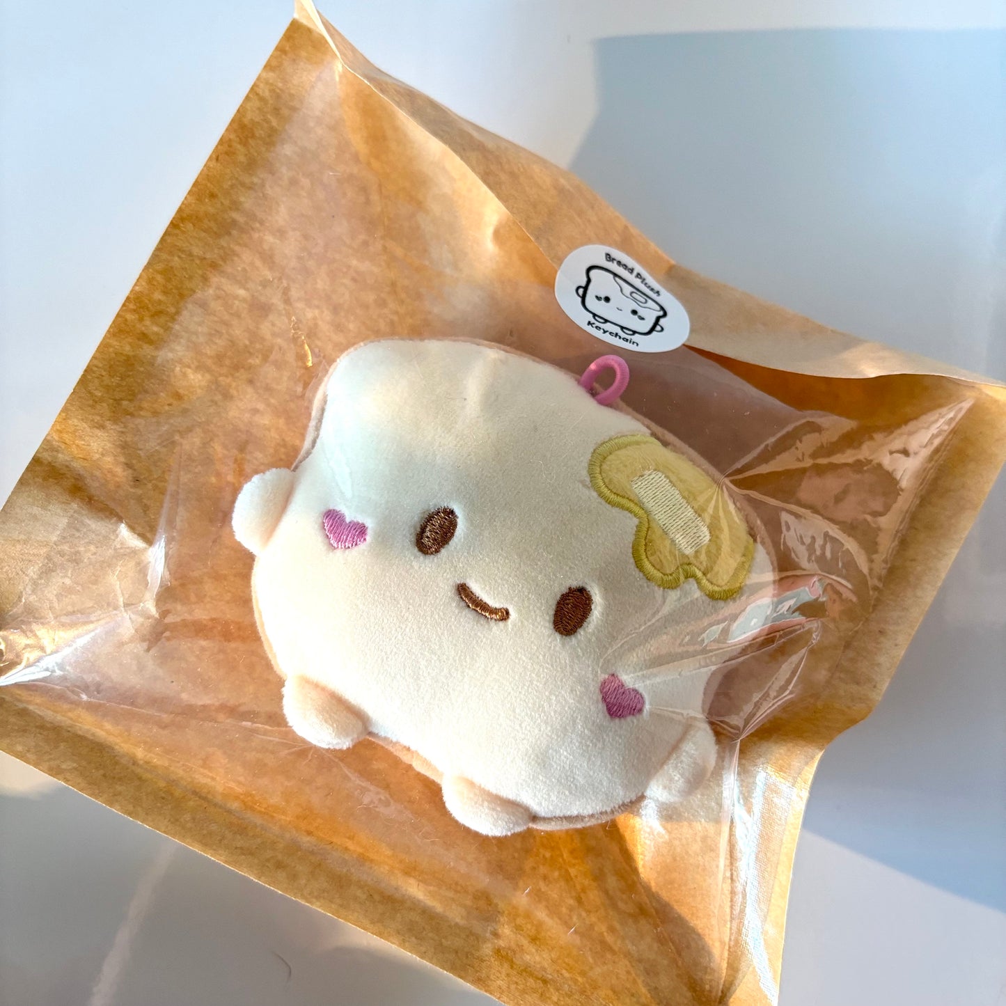 Mini bread plush keychain