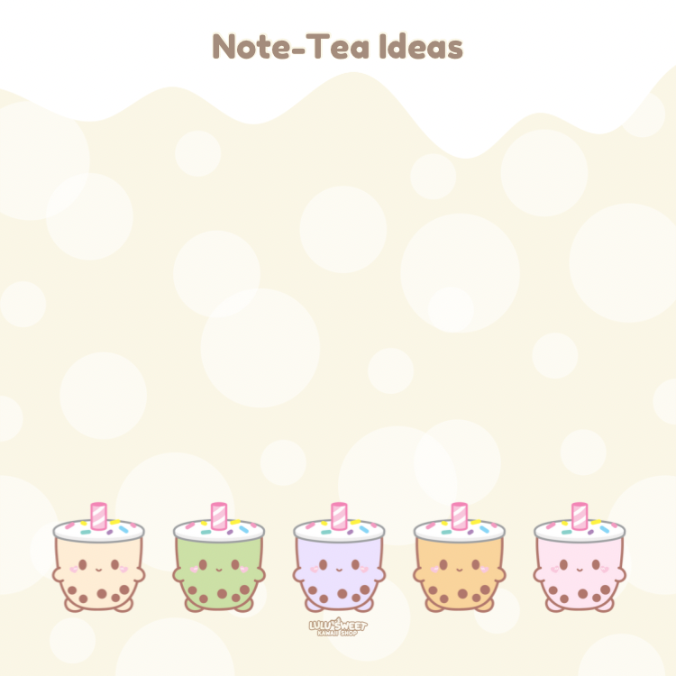 Milk Tea Sticky Post It Notes