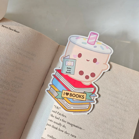 Boba and Books Bookmark