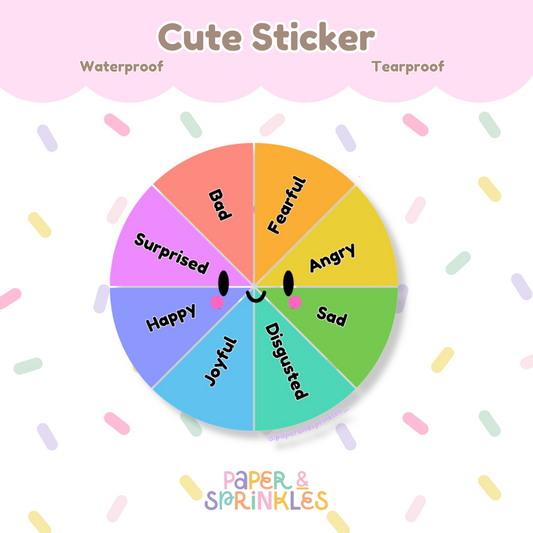 Feelings Wheel Vinyl  Die Cut Sticker